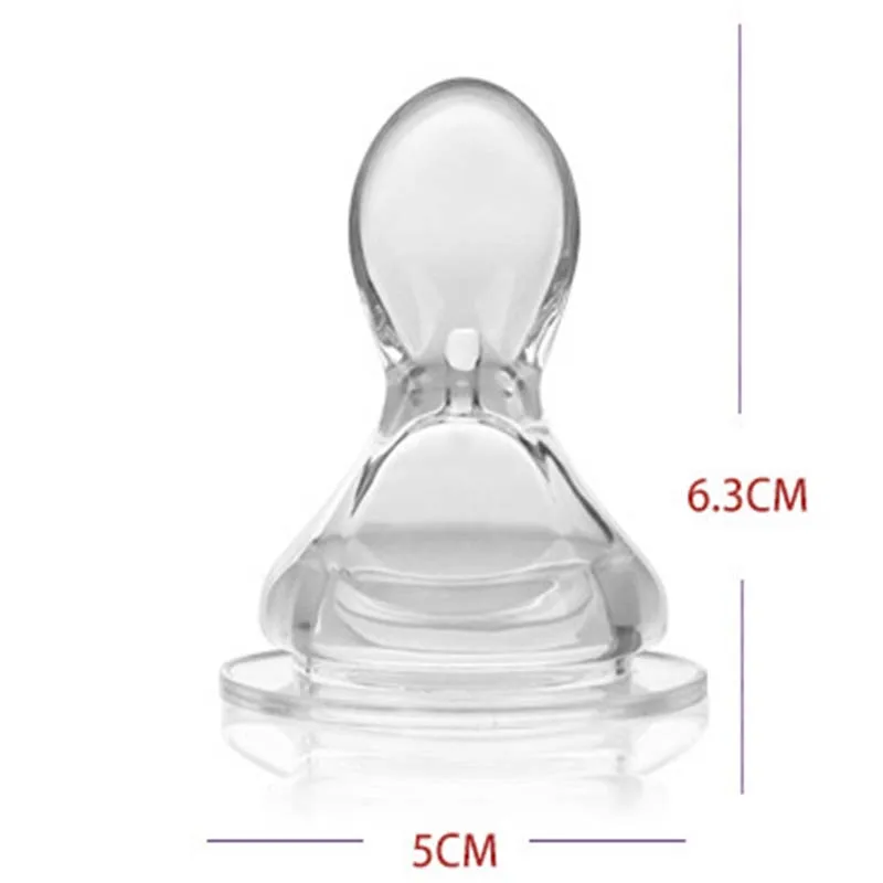 2Pcs Silicone Baby Cereal Feeder Bottle Spoon Toddler Wide Feeding Bottle Spoon Replacement Fresh Food Cereal Squeeze Feeder 6