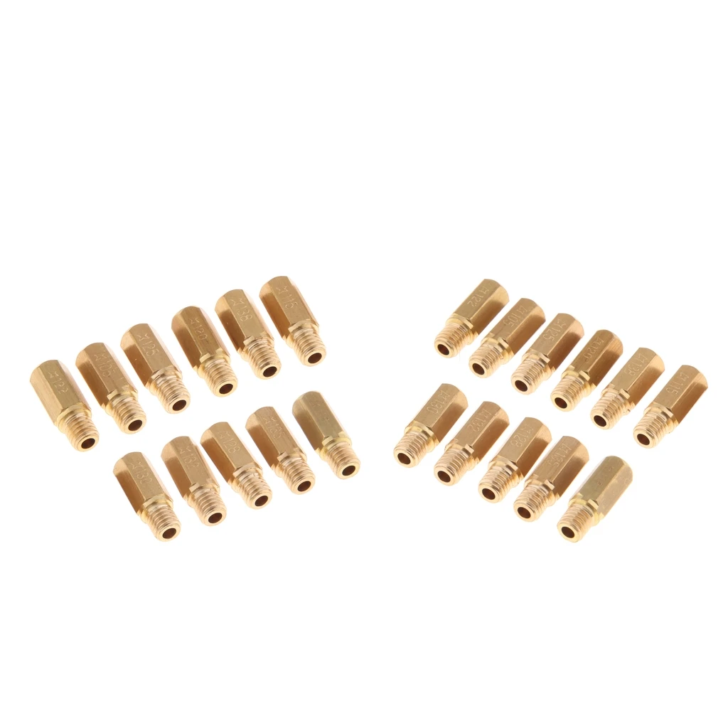 22Packs Carburetor Main Jet Injectors Nozzle Kit For Keihin OKO CVK KOSO PWK