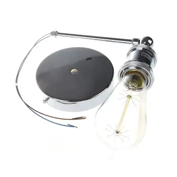 

Modern Industrial Stainless Steel Head Glass Shade Wall Sconce E dison Lamp Retro Wall Light Rustic Vintage Wall Light With Bulb