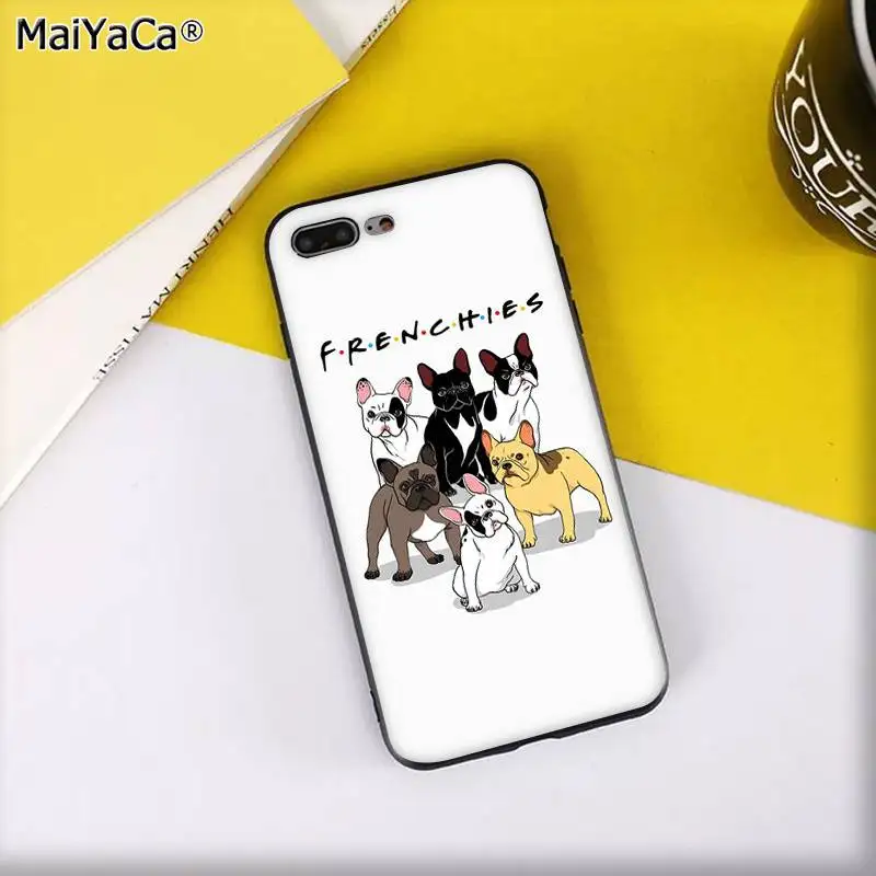MaiYaCa Frenchies Симпатичный щенок мопс-бульдог Новинка чехол для телефона Fundas чехол для iPhone 11 pro XS MAX 8 7 6 6S Plus X 5 5S SE XR