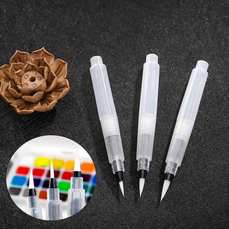 

1 Pcs Watercolor brush pencil portable refillable paint pen paint brush soft watercolor pen pen calligraphy painting supplies