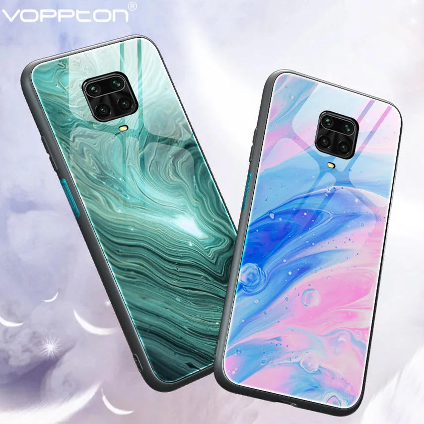 

Marble Pattern Tempered Glass Case For Xiaomi Redmi Note 9S 9 Pro Max Mi Note 10 Pro 8T 8 Pro 8A MI A3 Lite Phone Cover Case