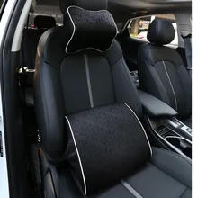 3D пена памяти Автомобильная подушка под поясницу подушка на заднее сиденье шелковая Нижняя Талия поддержка универсальный подголовник для отдыха автомобильные аксессуары подушка в машину с пеной памяти