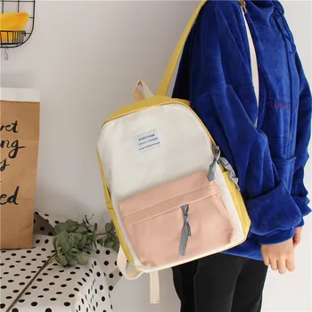 

2020 New Ins Korean Schoolbag Female Korean Harajuku Ulzzang College Student Mori Joker Super Fire Backpack