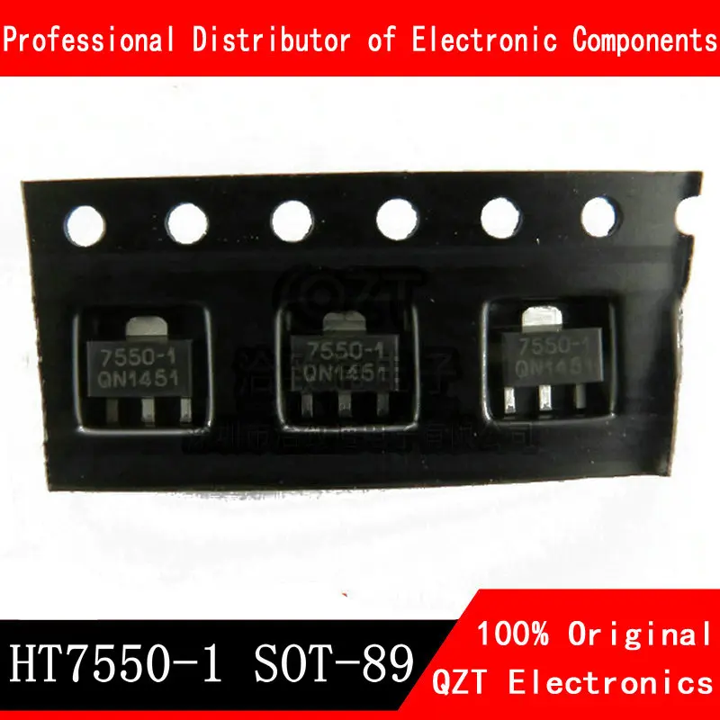 10pcs/lot HT7550 HT7550A-1 7550-1 SMD SOT89 low dropout voltage regulator circuit three-terminal regulator new 5 100pcs mic5219 3 3ym5 tr sot 23 5 low dropout voltage regulator 500ma ic chips