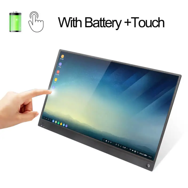Gray Touch 15,6 дюймов Сенсорный экран монитор Портативный ультратонкий 1080P ips HD Тип usb C диспетчерский монитор для ноутбука телефон xbox переключатель и PS4 - Цвет: Gray Touch