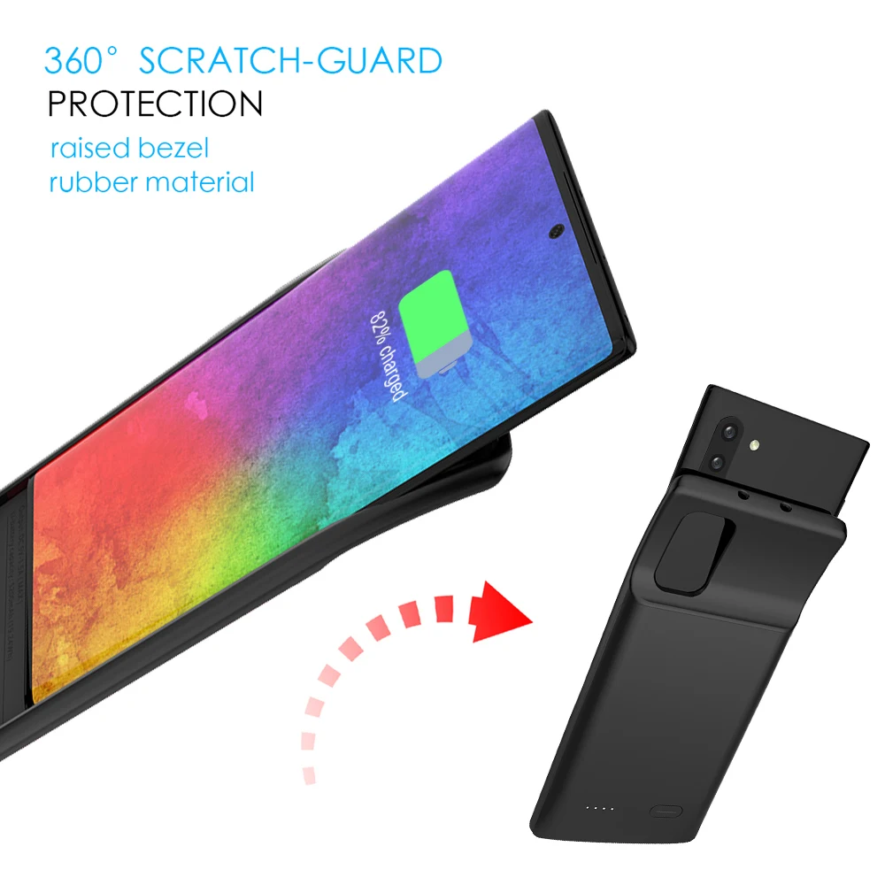 5000 мАч жидкий силиконовый чехол питания для samsung Galaxy Note 10 Plus ударопрочный аккумулятор зарядное устройство чехол расширенный внешний аккумулятор крышка