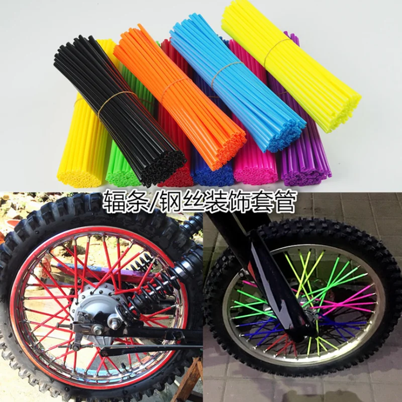

36Pcs/Pack Bike Wheel Spoke Protector Colorful Motocross Rims Skins Covers Off Road Bike Guard Wraps Kit Motorcycle Bike Guard