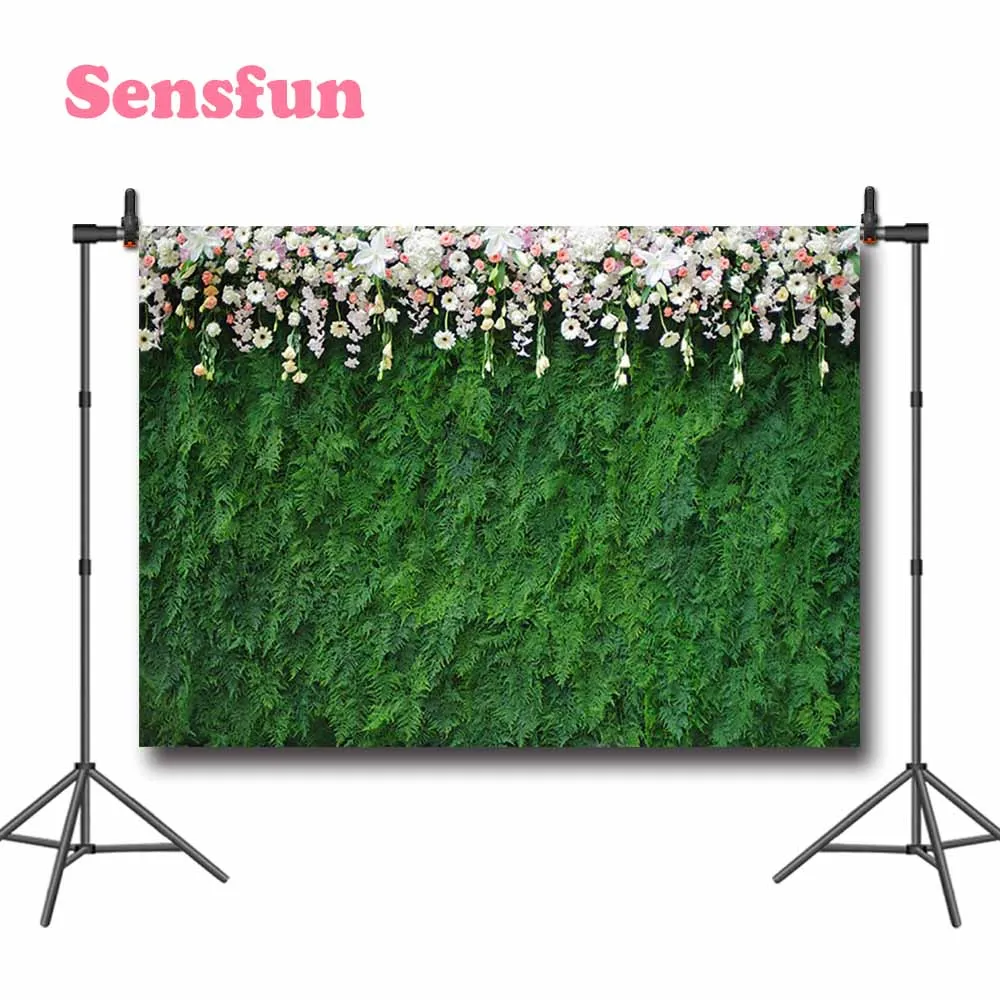 Sensfun 3D зеленые листья фото фон Свадебные цветы фотография Фон свадебный душ