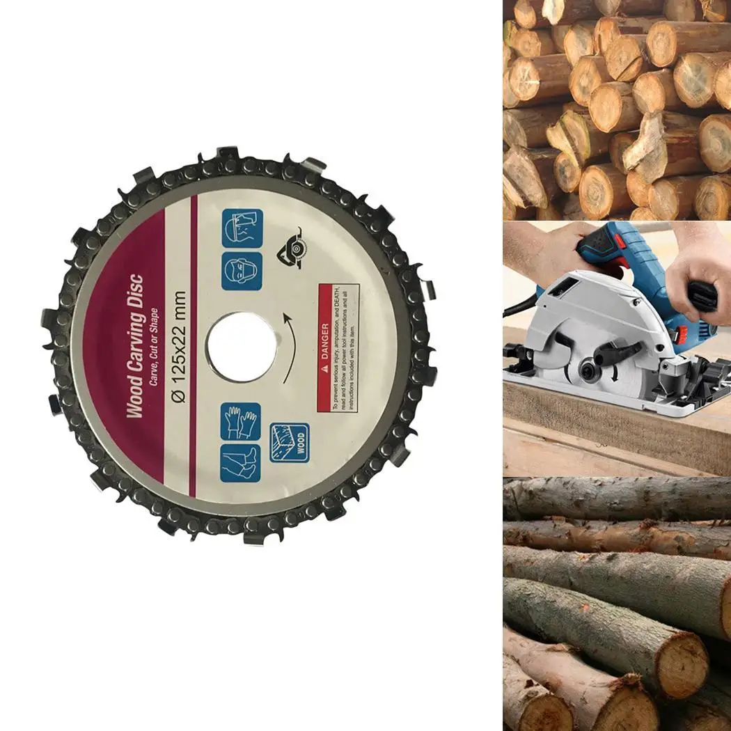 

5 Inch Chain Grinder Saws Disc 25000 rpm 125mm/5inch Woodworking Silver Chain Plate Angle Grinding Tool