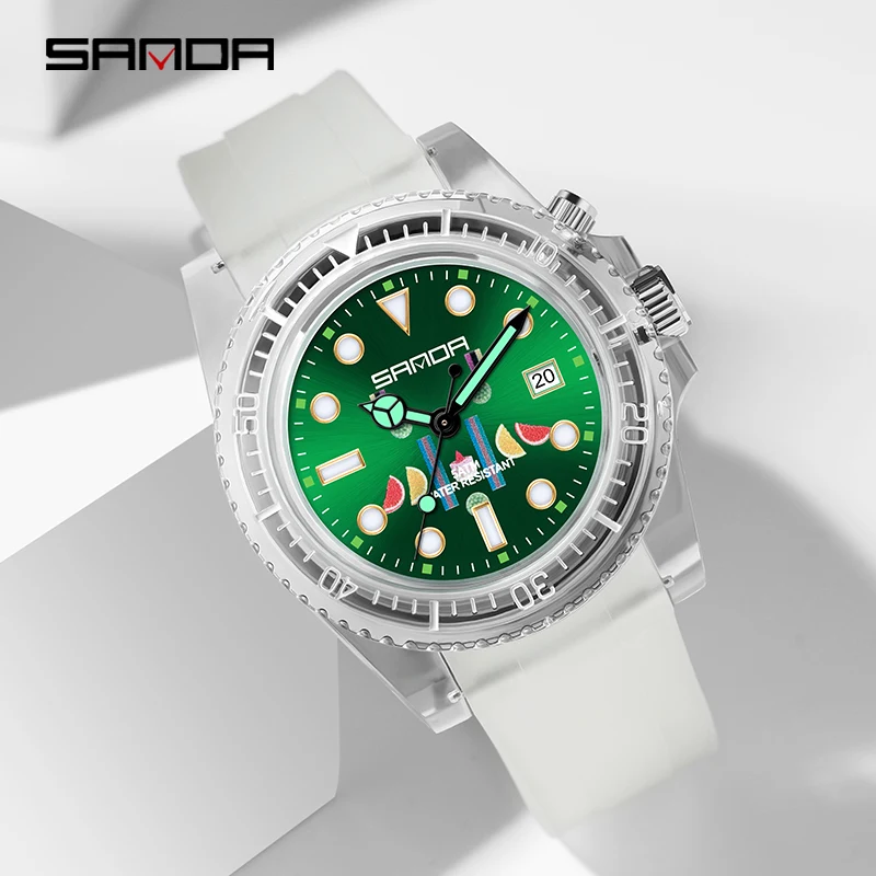

SANDA New Fashion Sports Men's Watches Top Brand Luxury Date Resist LED Quartz student Watches Male Clock Orologio da uomo