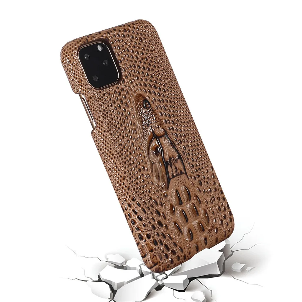 Роскошный 3D крокодиловый Чехол для телефона для Iphone 11 Pro Max кожаный чехол для телефона для Iphone 11 Pro Max Износостойкий чехол для телефона