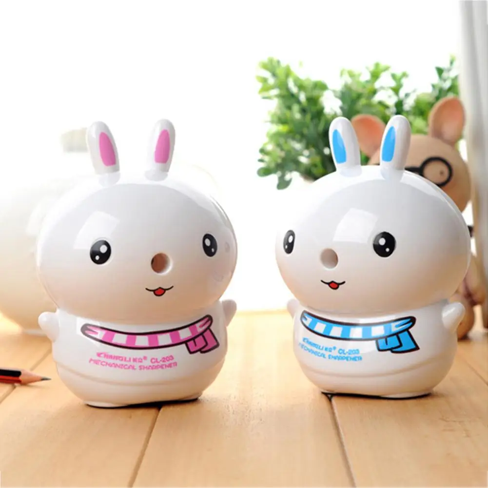 Детская школьная поставка студенческий подарок Kawaii Кролик Форма рукоятка точилка для карандашей Резак автоматический точильный аппарат