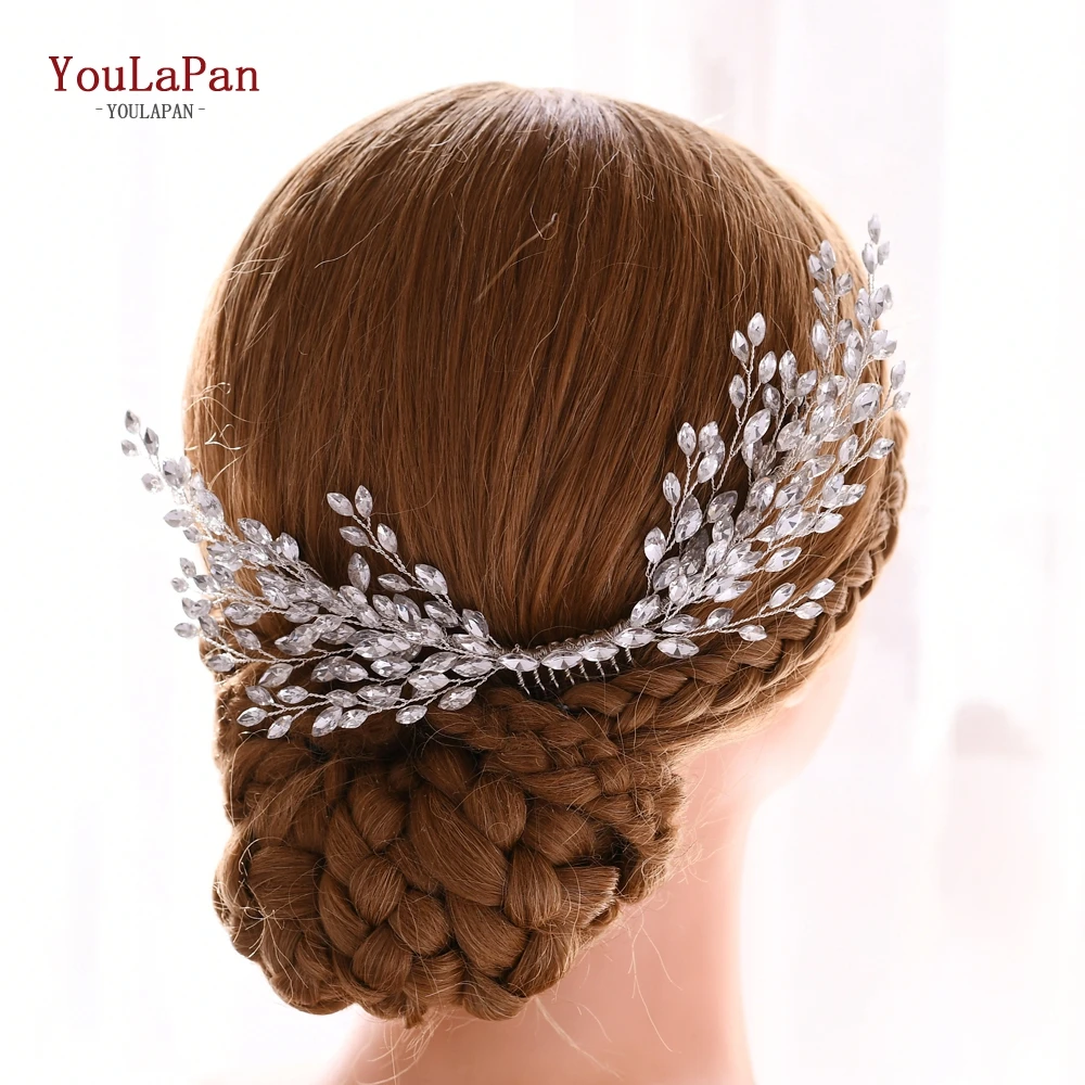

YouLaPan HP276 Gorgeous Wedding headpiece rhinestone crystal silver headpiece bridal headbands rhinestone wedding tiara