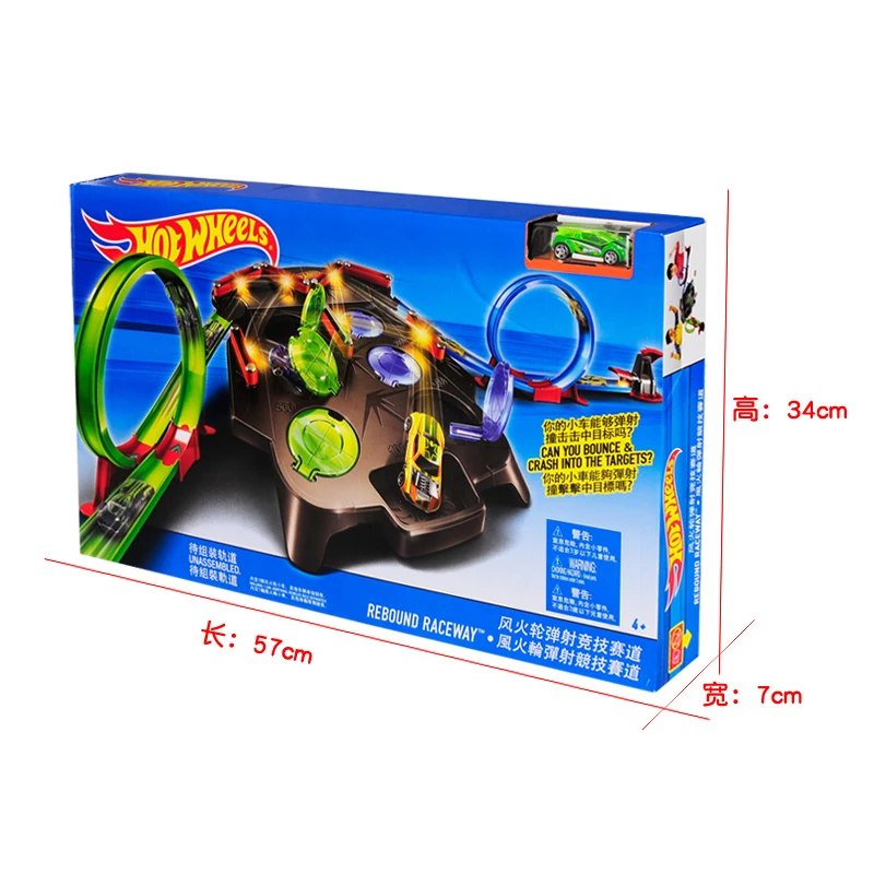 Оригинальная модель гоночного трека Hot Wheels игрушечная круглая прыгающая