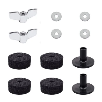 

12 PCs Sleeves Pads Washer Practical Parts Musical Wing Nut Cymbal Felts Set Professional Accessories Instruments Replacement