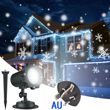 

Christmas Snowflake LED Laser Projector Light Snow Outdoor Garden Landscape Lamp Rechargeable Wedding Birthday Party DJ Lamp