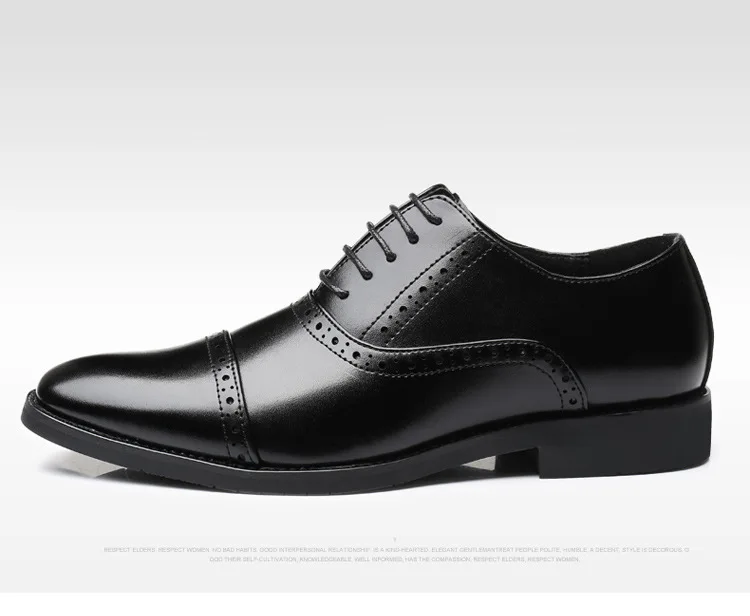 Стиль мужская обувь, деловая, официальная одежда англия обувь Лидер продаж кожаная обувь износостойкая подошва, на шнуровке, удобная мужская обувь