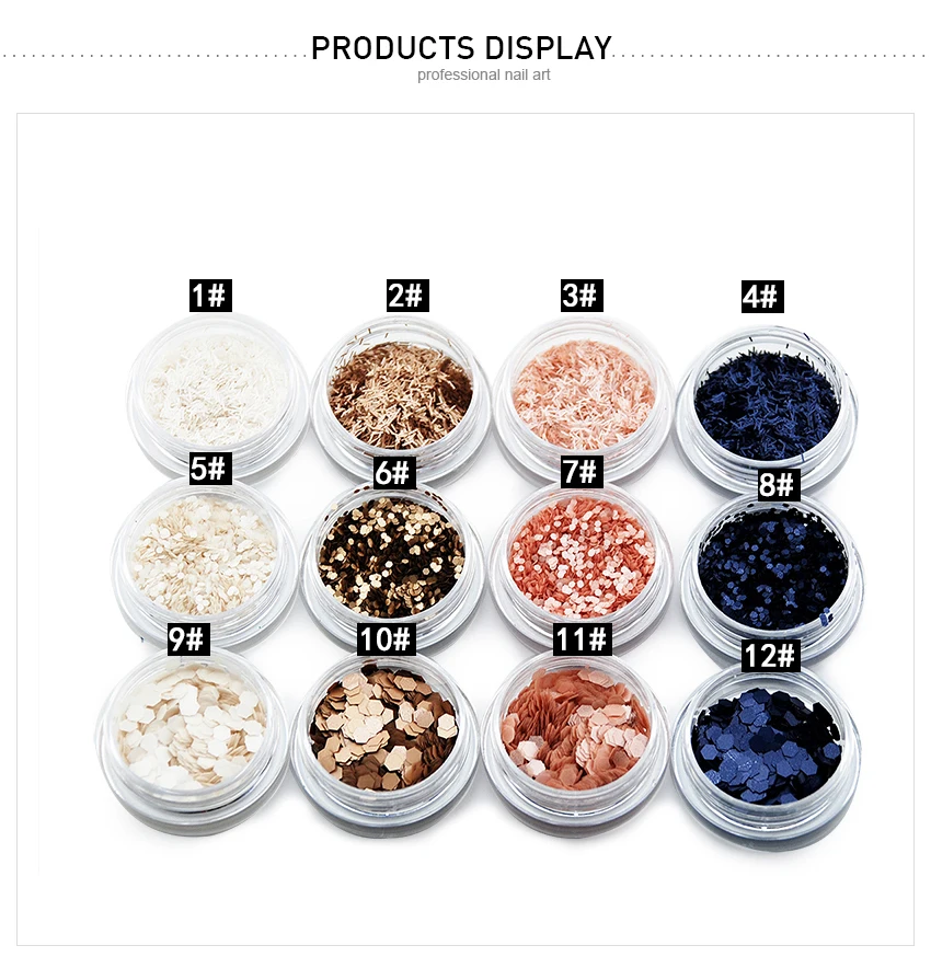 Rolabling Nail Glitter Powder Dust Pigment Powder Nail Art Decorations Nails Accessories Manicure chrome Nail Powder Shining