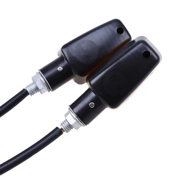 

2x Universal Black Motorcycle Turn Signals Mini Blinker Amber Indicator Lights K
