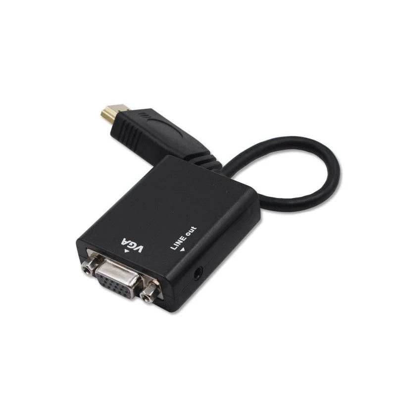 Коммутатор Hdmi на Vga + 3,5 мм с аудио компьютером на ТВ конвертер