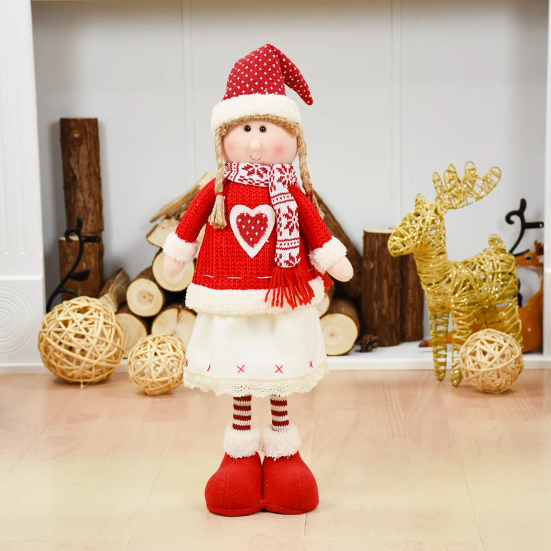 Chritsmas подарок на день рождения для девочки куклы милые девушки в юбке рождественские украшения для дома Navidad Decoraciones Para El Hogar рождественские игрушки - Цвет: red