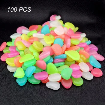 

Luminous Pebbles Stones Glow In The Dark Fish Tank Flower Pot Decor Crafts Swimming Pool Home Garden Aquarium Decoration
