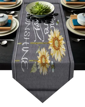 

You Are My Sunshine Sunflowers Table Runner Table Flag Home Party Decorative Tablecloth Table Runners for Wedding
