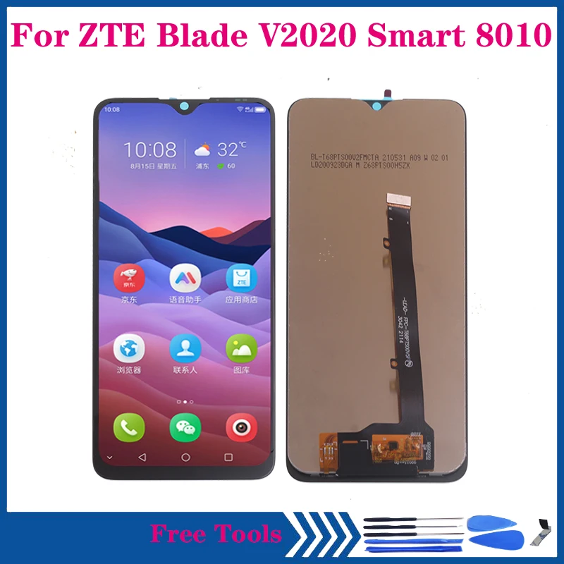 6 82 дюймовый оригинальный дисплей для ZTE BLADE V2020 Smart 8010 Сенсорная стеклянная панель