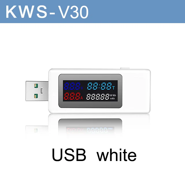 Color Display USB Tester 0-6.5A Current 4-30V Voltage USB Charger Tester Time Display Mobile Power Detector Battery Test wind anemometer Measurement & Analysis Tools