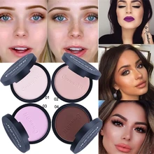 CmaaDu Натуральный Порошок для лица минеральные основы контроль масла осветляет отбеливающий консилер контур макияж Палетка прессованной пудры