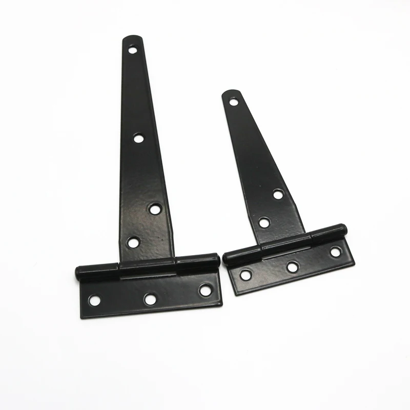 1 Pc 3/4/5/6/8 inch Black Paint T Shape Triangle Hinge Cabinet Shed Wooden Door Gate Hinges Hardware