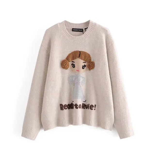 Princess Leia Pattern Sweater 2021 Fall 