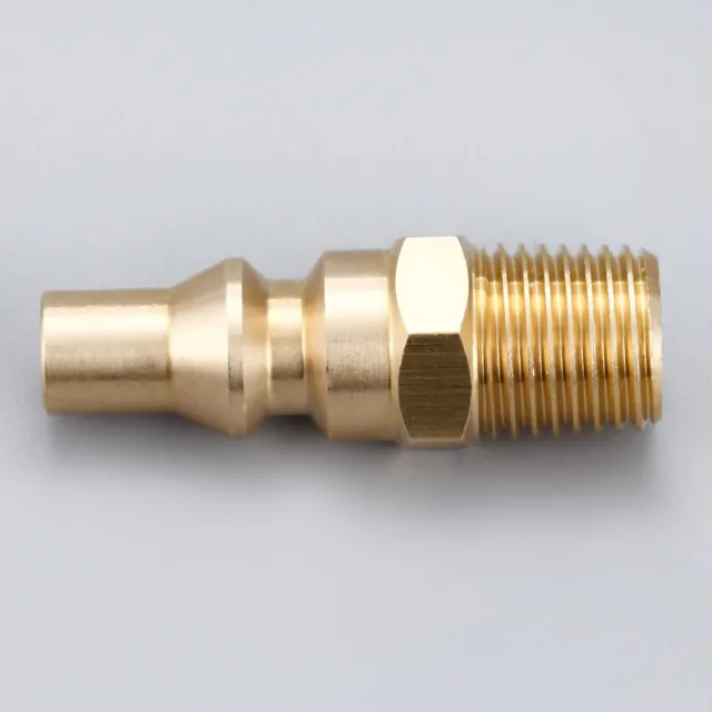 Szilárd Sárgaréz Propán Gyors Csatlakozás Illesztő Adapter Hím Dugó 1/4 Hüvelykes Npt Illeszkedik A Bbq -Hoz És Az Alacsony Nyomású Propángázrendszerek Grillezéséhez - Image 2