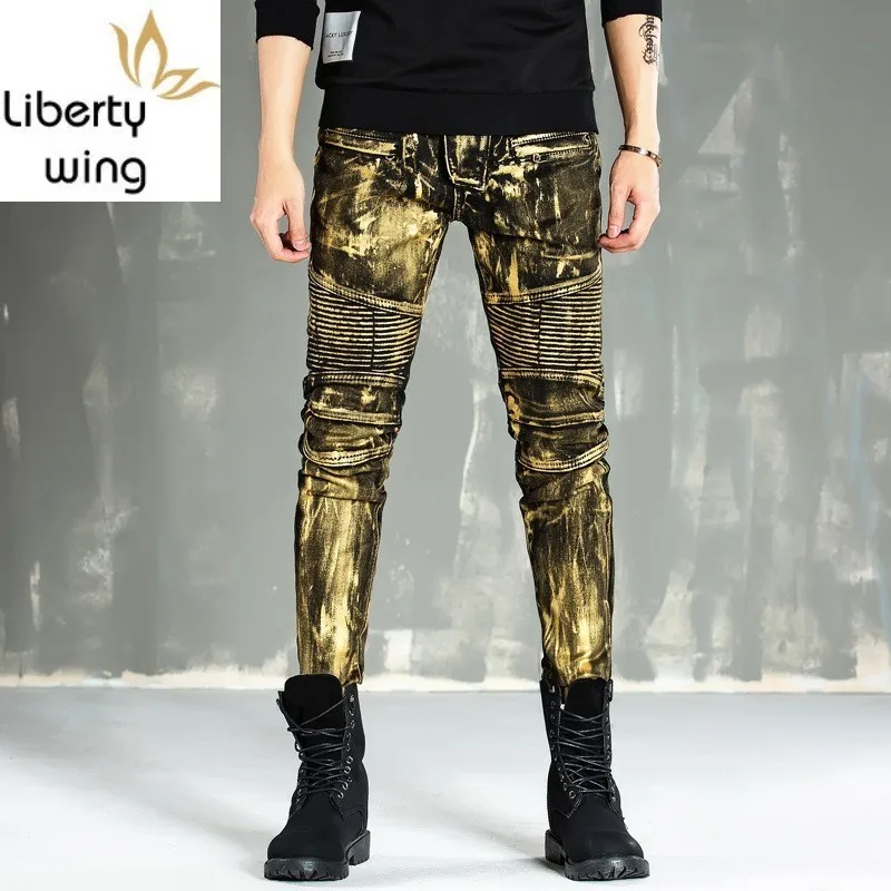 

Streetwear Vaqueros Hombre New Fashion Spring Motor Men's Jeans Full Length Slim Fit Denim Pants Men Jean Homme Plus Size