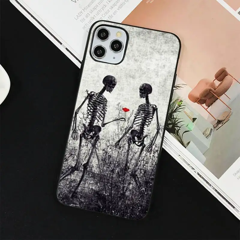 apple iphone 13 pro max case YNDFCNB Gothic Fashion Skull Phone Case for iphone 13 11 12 pro XS MAX 8 7 6 6S Plus X 5S SE 2020 XR cover iphone 13 pro max cover iPhone 13 Pro Max