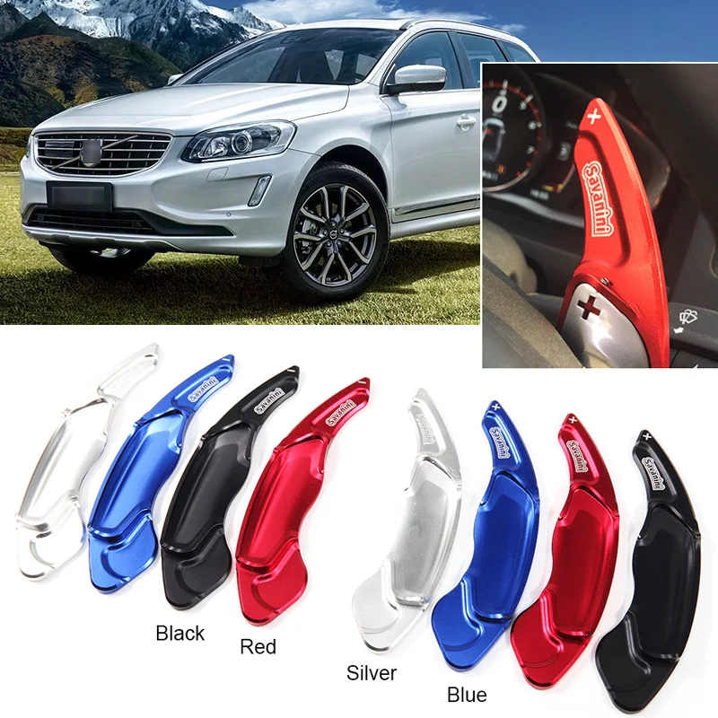 2pcs High Quality Aluminum Car Steering Wheel Shift Paddle Shifter Extension For Volov XC60 2015-2017 | Автомобили и мотоциклы