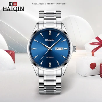 

2020 New HAIQIN men's watches automatic machinery watch men fashion Simple waterproof wristwatch men steel clock Reloj hombres