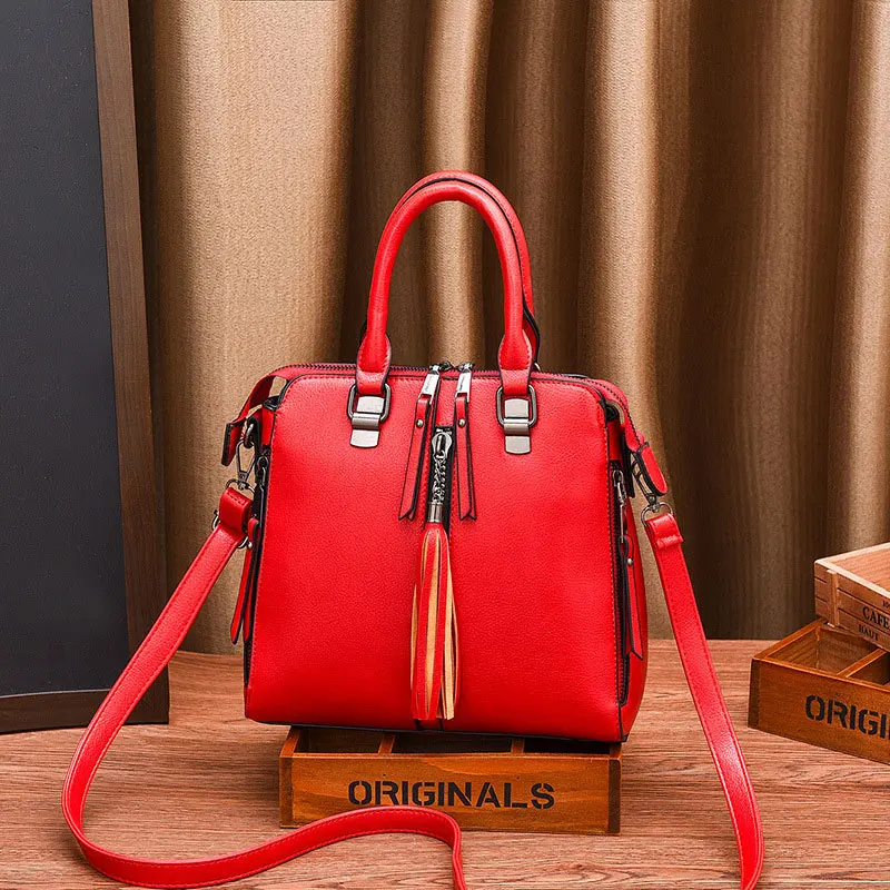 Red ZMQN сумки женские черные Сумки для дам сумки через плечо Bolsa Feminina Китай женские сумочки PU кожаная сумка A838 - Цвет: Red