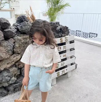 

2020 Hot Selling Baby Girls Boys Dots T-Shirt Summer Kids Girls Top Tees 2-7 Years