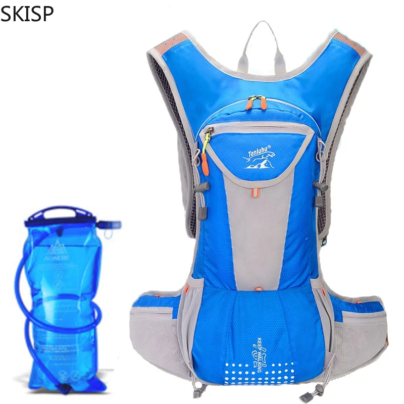 

SKISP Cross-country Running Bag 15L Outdoor Running Backpack Lightweight Close-fitting Non-sloshing Water Bag 2L Marathon Bag