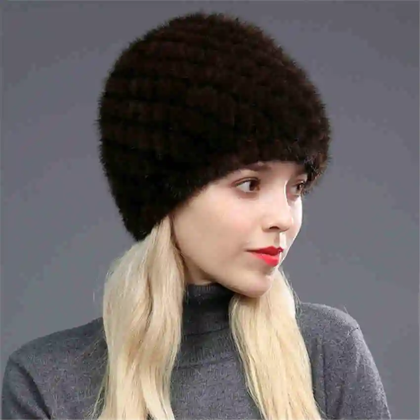 Gorros De Piel женская зимняя меховая шапка из натурального меха норки женские меховые шапки меховая одна шапка Moda Gorro Elegante вязаная шапка из меха норки
