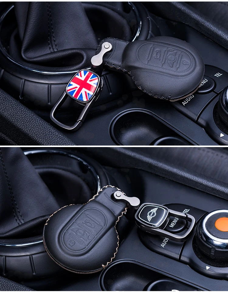 Чехол для автомобильного ключа на дистанционном управлении для BMW MINI Cooper S One F54 F55 F56 F57 F60 кожаный брелок с дистанционным держателем авто аксессуары для интерьера
