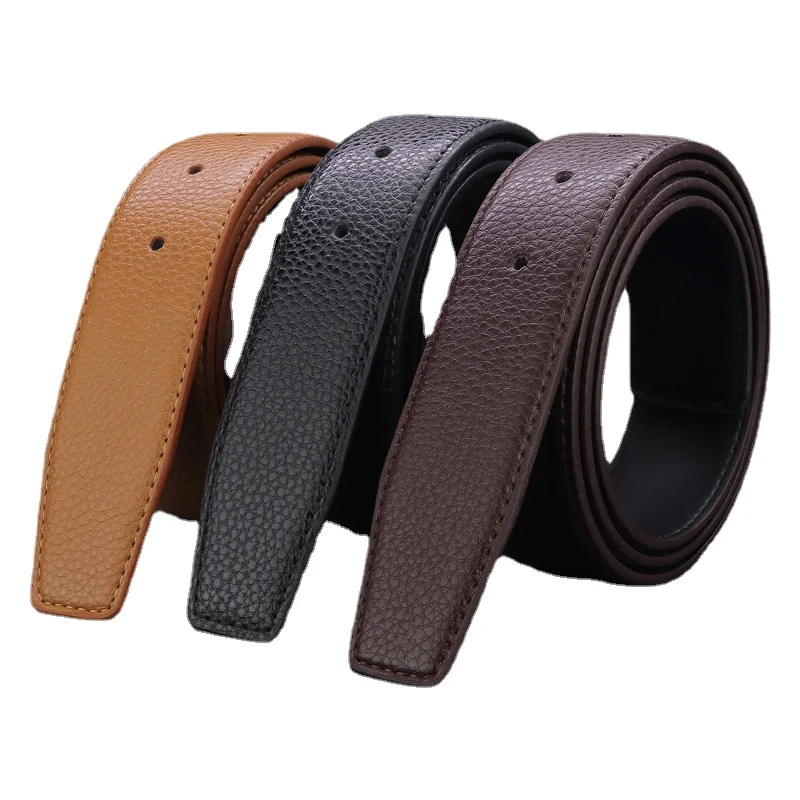 Cinturones sin hebilla hombre, cinturón de marca de alta calidad, genuino, para Vaqueros, 3,8 cm - AliExpress Accesorios para la ropa
