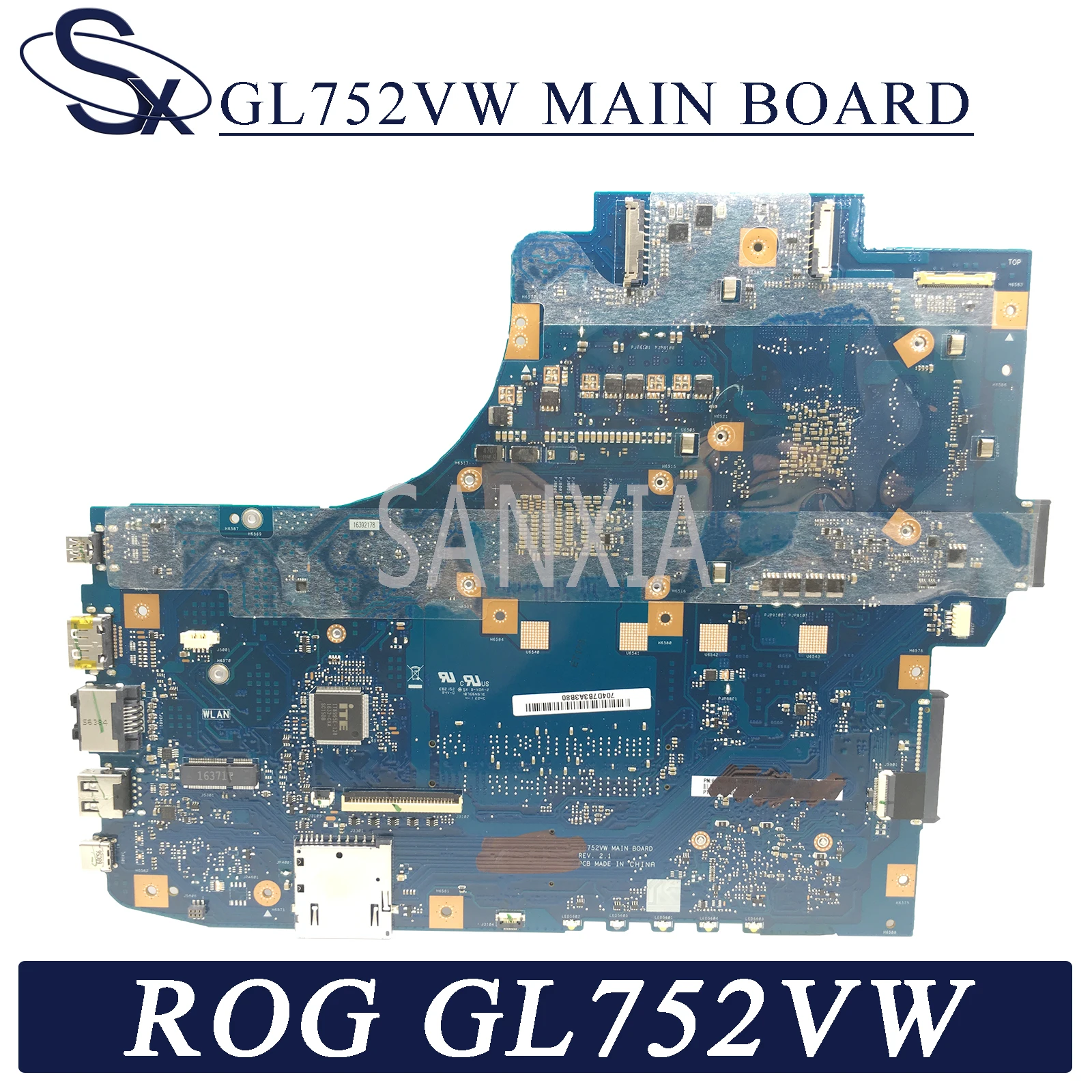 Материнская плата KEFU GL752VW для ноутбука ASUS ROG ZX70V FX71PRO оригинальная материнская HM170