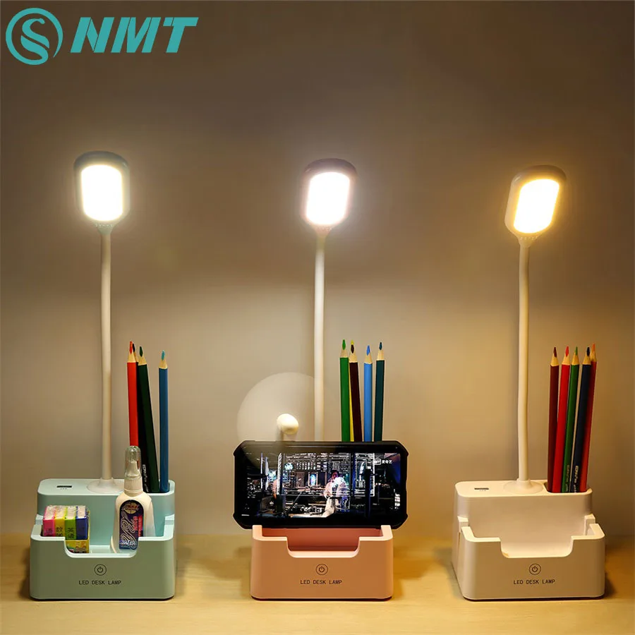  Touch Dimmable LED Desk Lamp USB Rechargeable Adjustment Message Table Light for Children Kids Read - 4000090610924