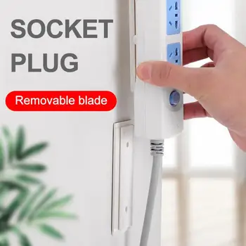 

Row And Insert Holder Punch-free Wall Hanging Patch Panel Holder Wall-mounted Storage Without Traces Socket Paste Wall Sticker