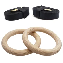 1 pair 28mm/30mm Professional Exercise Fitness Wooden Gymnastic Rings Home & Gym Exercise Crossfit Pull Ups Muscle Ups F