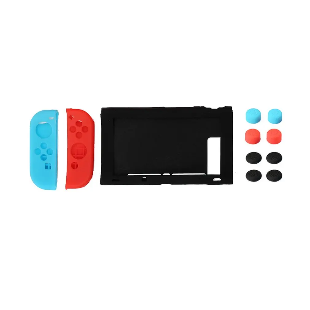 

11 in 1 Soft Silicone protective case shell For nintend switch Console Offer Full Protection All Around The Device