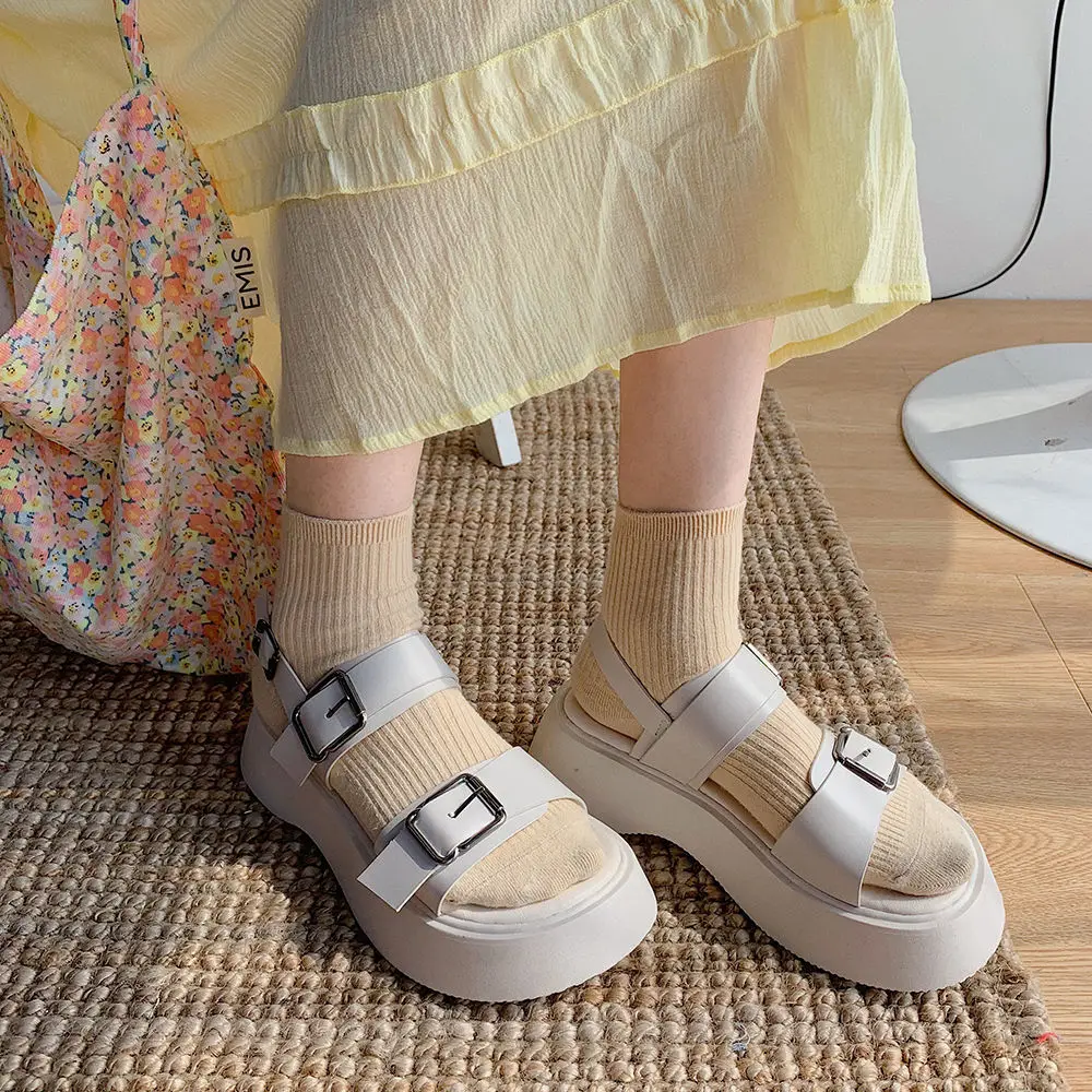 Fashion platform sandals women summer shoes buckle Slides casual sandals women's sports shoes summer sandalia mujer women sandals